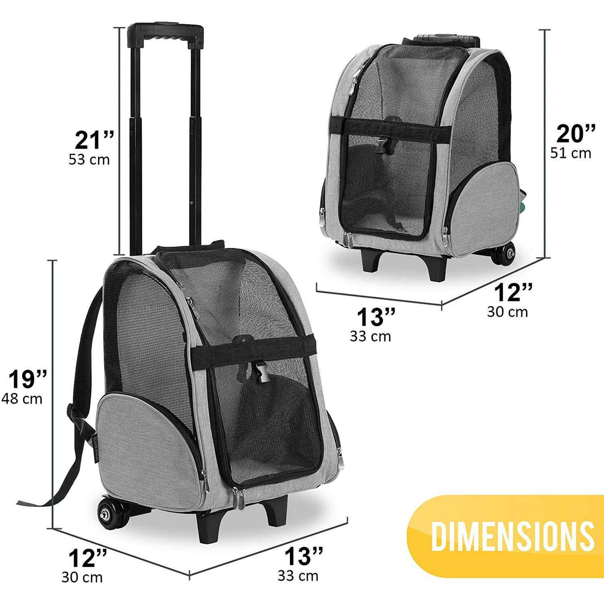 Backpack Pet Travel Carrier with Double Wheels Z158
