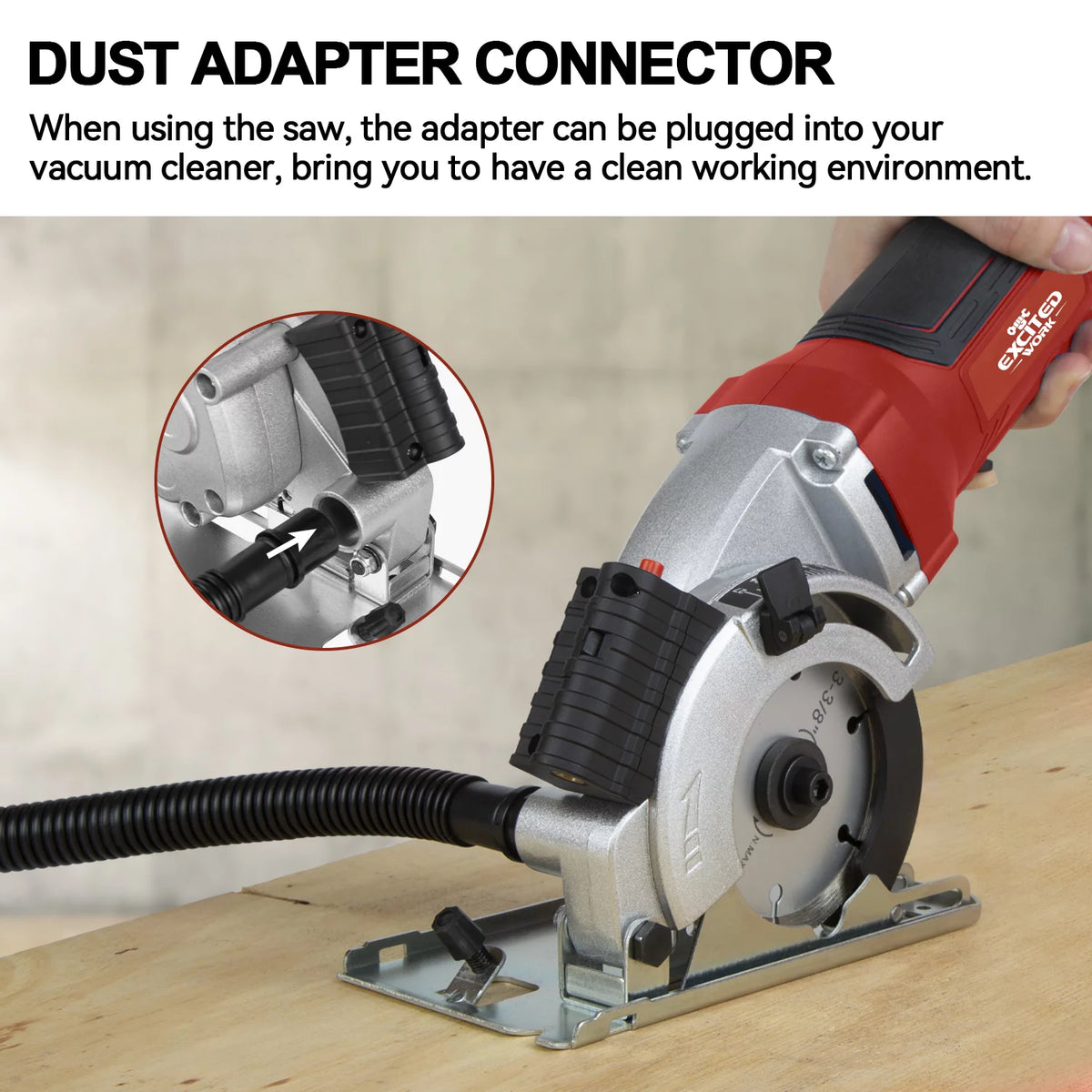 Mini Circular Saw, 5000RPM Electric Compact Circular Saw with 3 Blades P5851