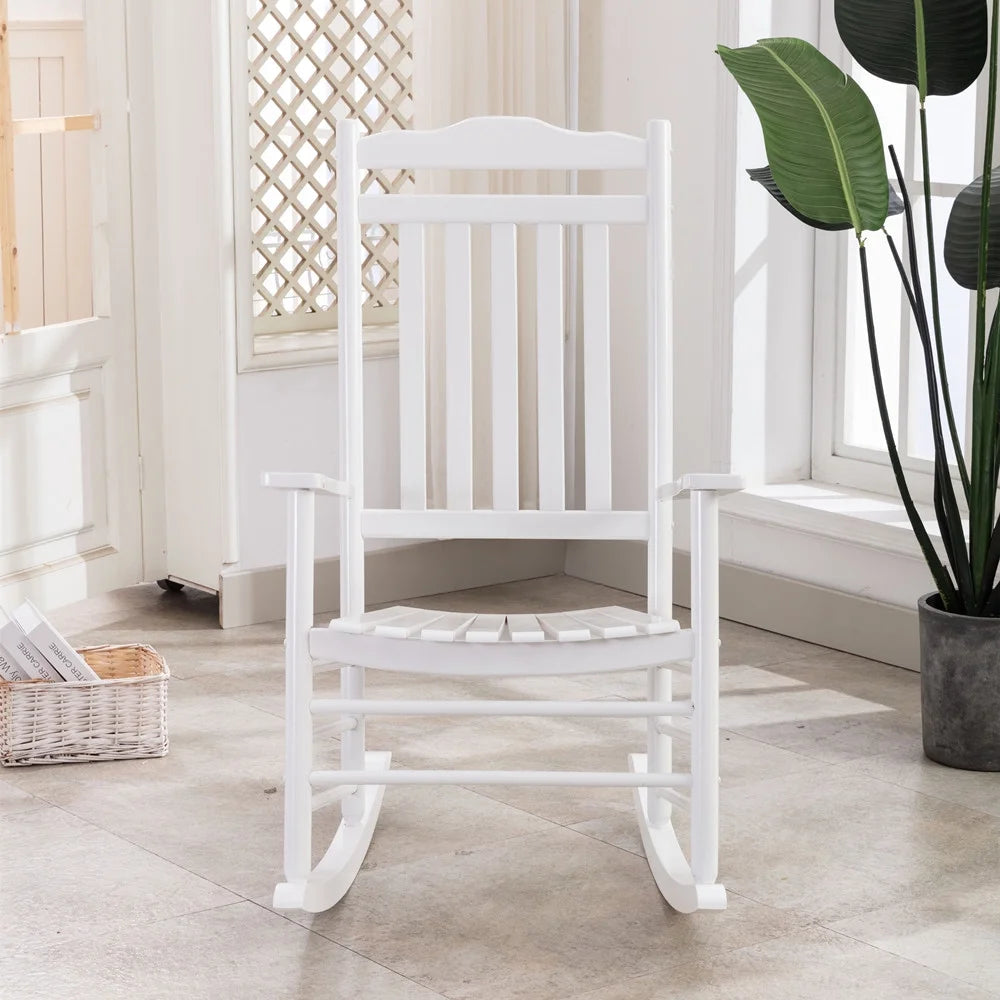White Wood Rocking Chair E57574