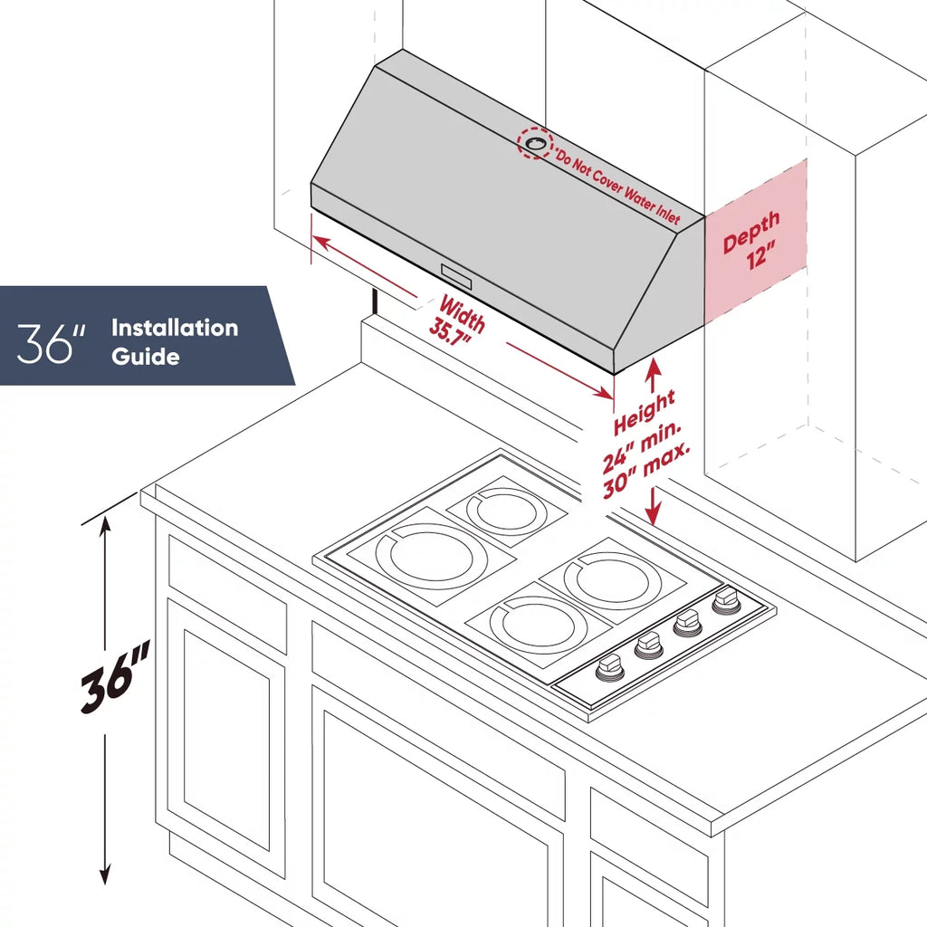 30 Under Cabinet Hood, 900+ CFM, Stainless Steel O838270