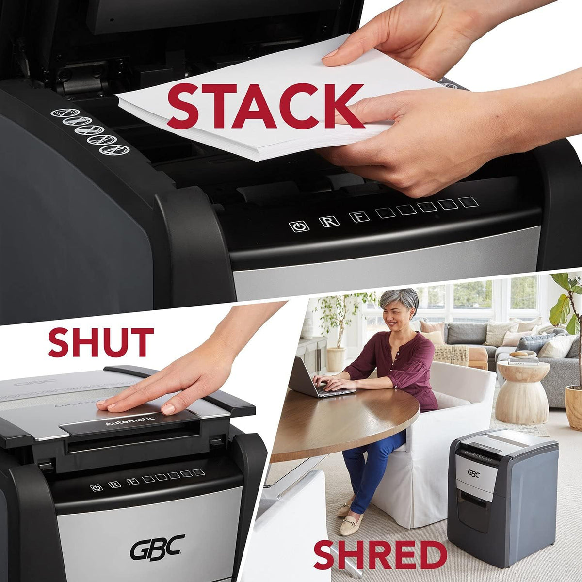 Auto Feed 100 Sheet Super Cross-Cut Paper Shredder W84950