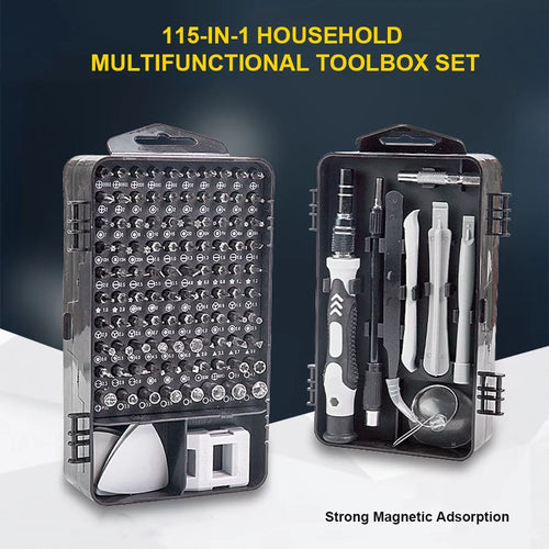 115-In-1 Household Toolbox Set with 98 Bits X334844