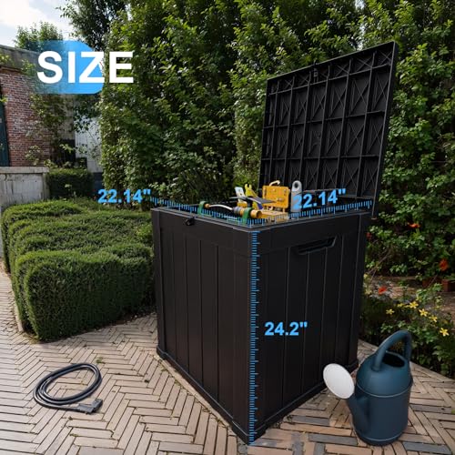 100 Gallon Black Resin Outdoor Storage Box H505