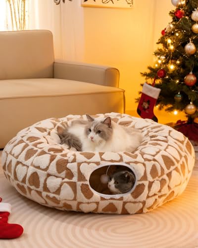 Cat Tunnel Bed with Plush Cushion N275098