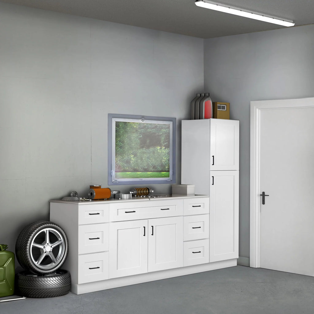 White Shaker Tall Wall Kitchen Cabinet 30x24x12 E958159