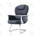 Black Full Italian Leather Conference Chair B80572
