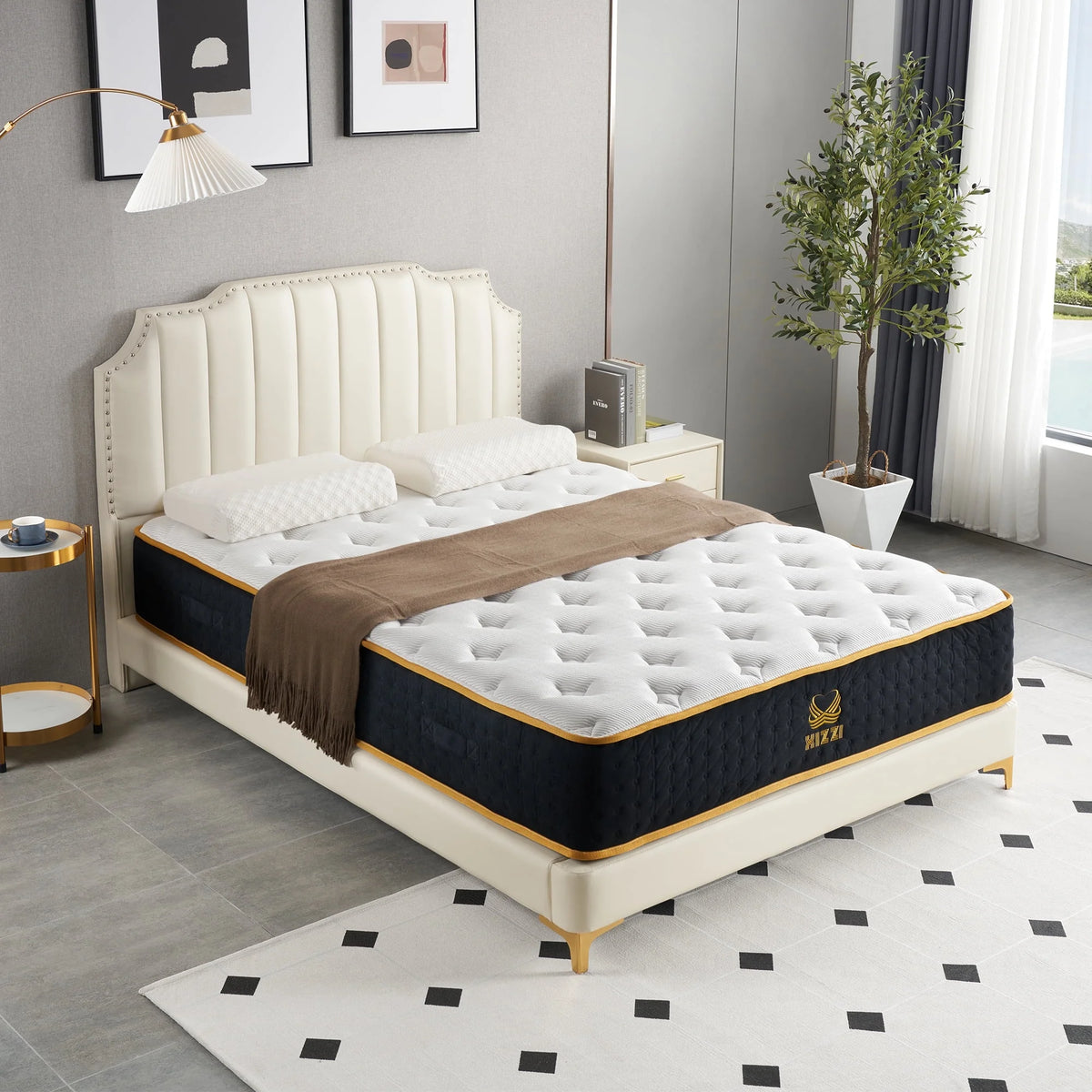 12 Inch Medium-Firm Hybrid Mattress with Cooling Gel Memory Foam C9358