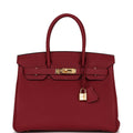 Rouge Grenat Togo Leather Bag X231041
