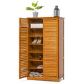 Bamboo 7 Tiers 21 Pairs Shoes Rack with Door X792