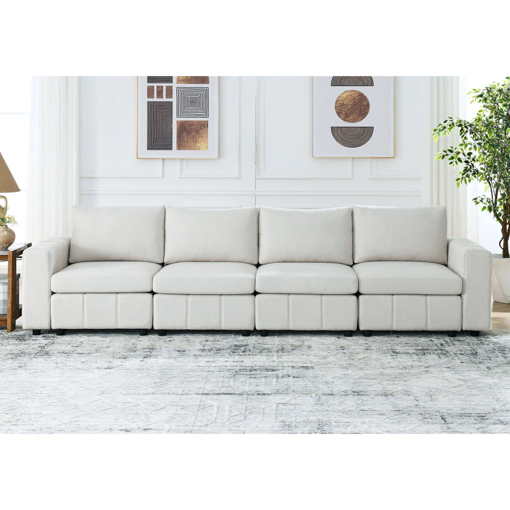 Upholstered Modular Sofa 4-Seater T3785