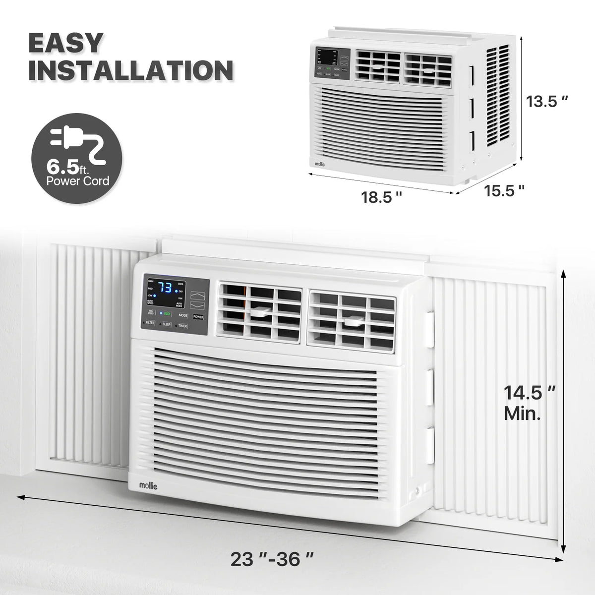5,000 BTU Mechanical Window Air Conditioner with Multi-Speed Fan, White M60039