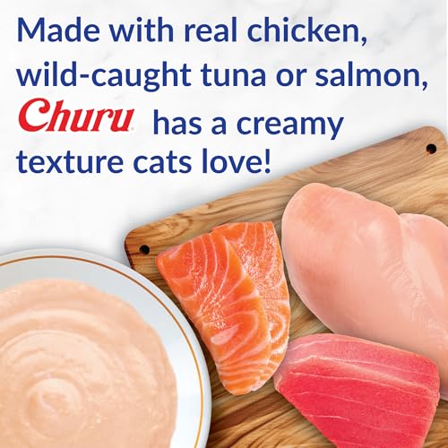 Lickable Purée Natural Cat Treats Chicken Recipe 32 Tubes J189