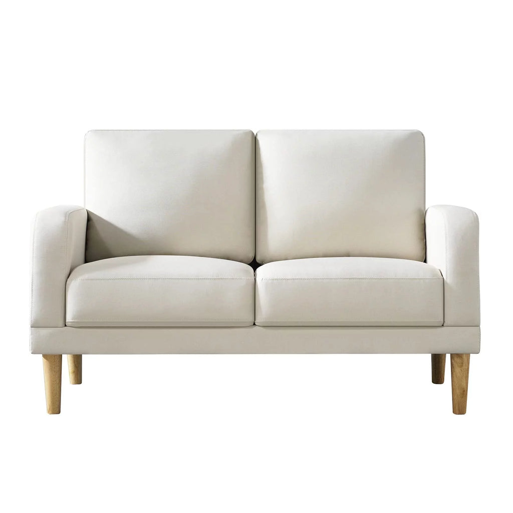 50" Beige Upholstered 2-Seater Loveseat Sofa C29813