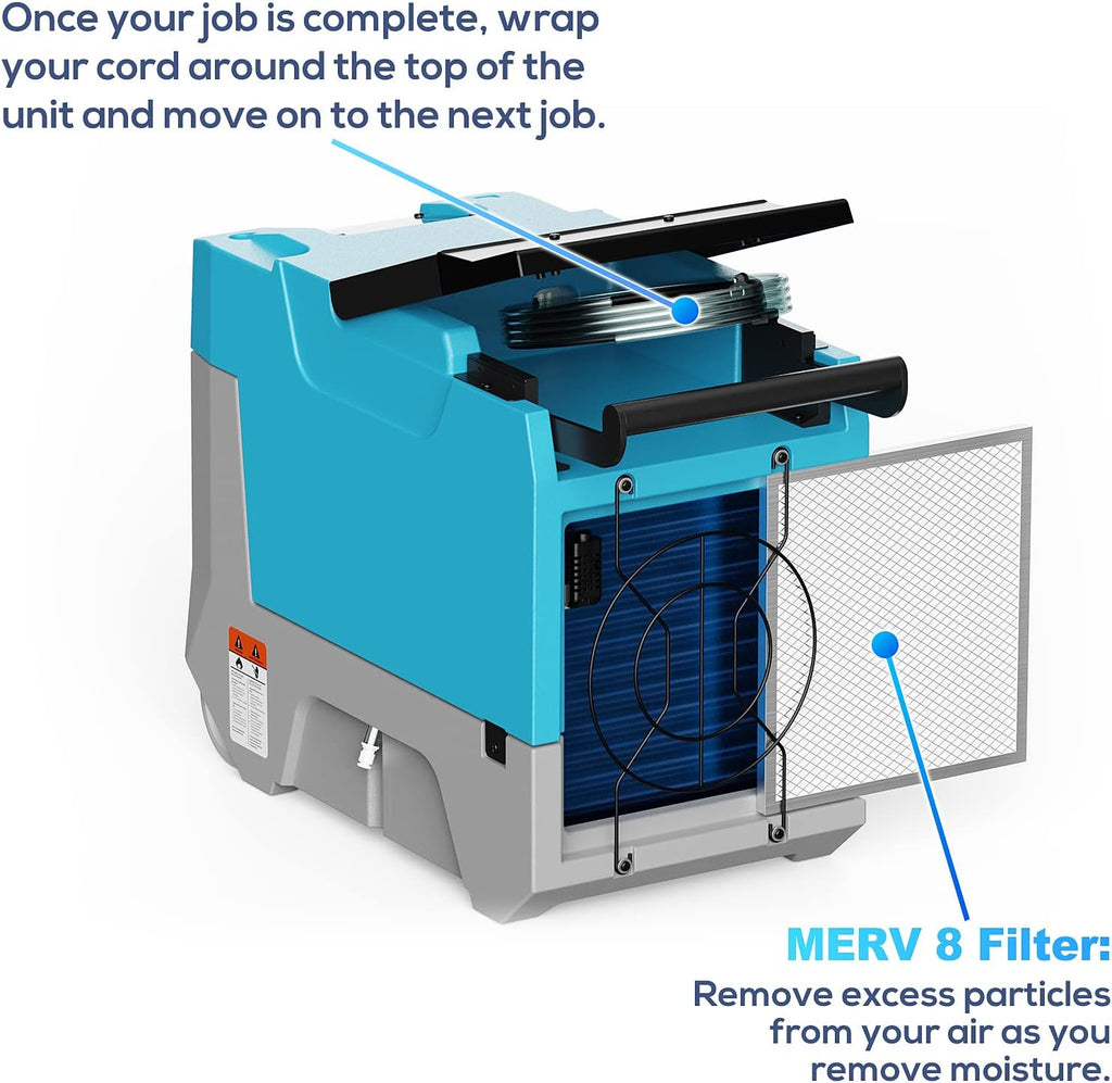 180PPD Commercial Dehumidifier with Pump T100