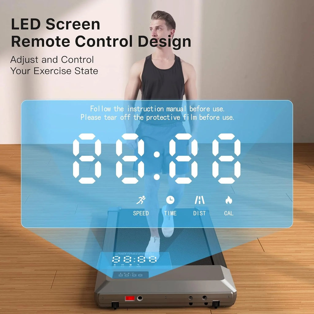 2 in 1 Walking Pad Treadmill with LED Display F23470