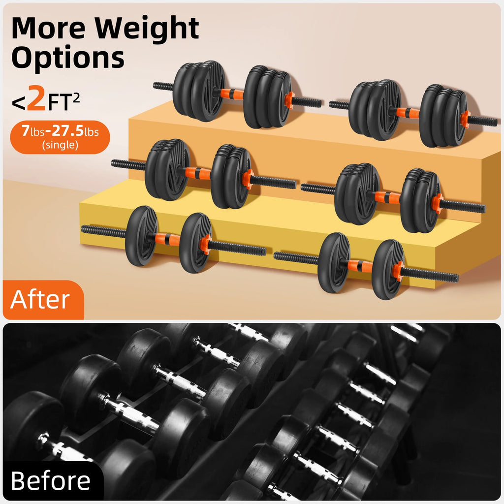55 Lbs Adjustable Dumbbell Set A584
