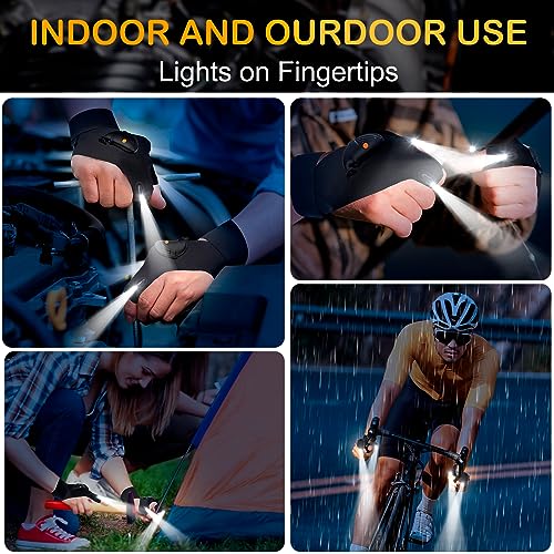 LED Flashlight Gloves Waterproof T502