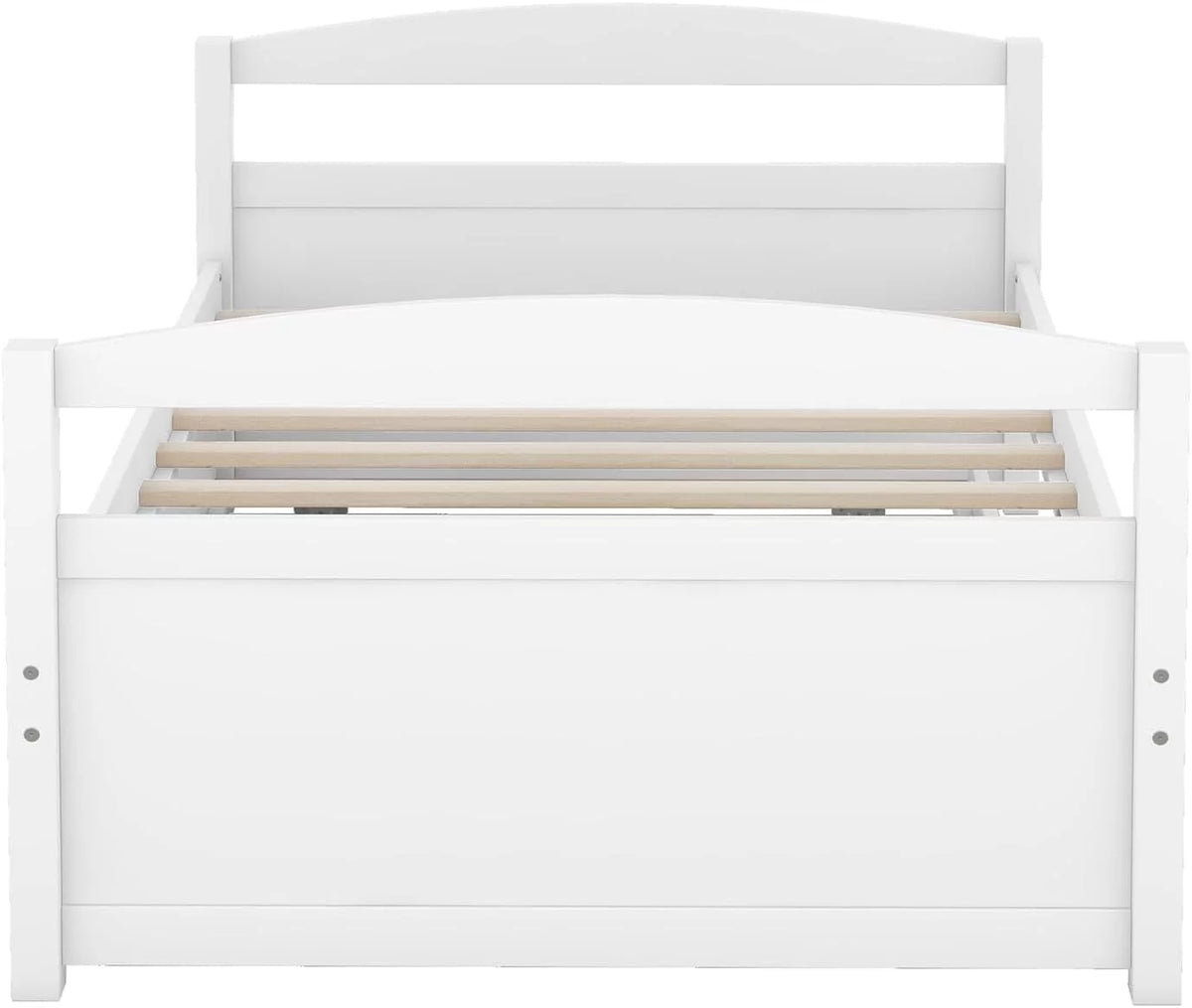 White Wood Daybed With Trundle O564