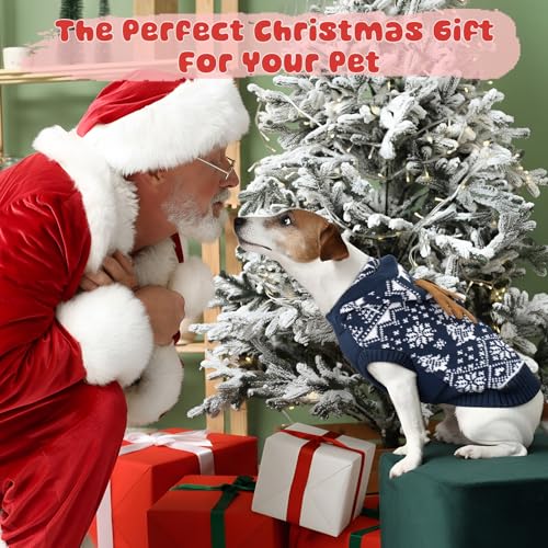 2 Pcs Christmas Dog Sweater Warm Winter Dog Hoodie R209