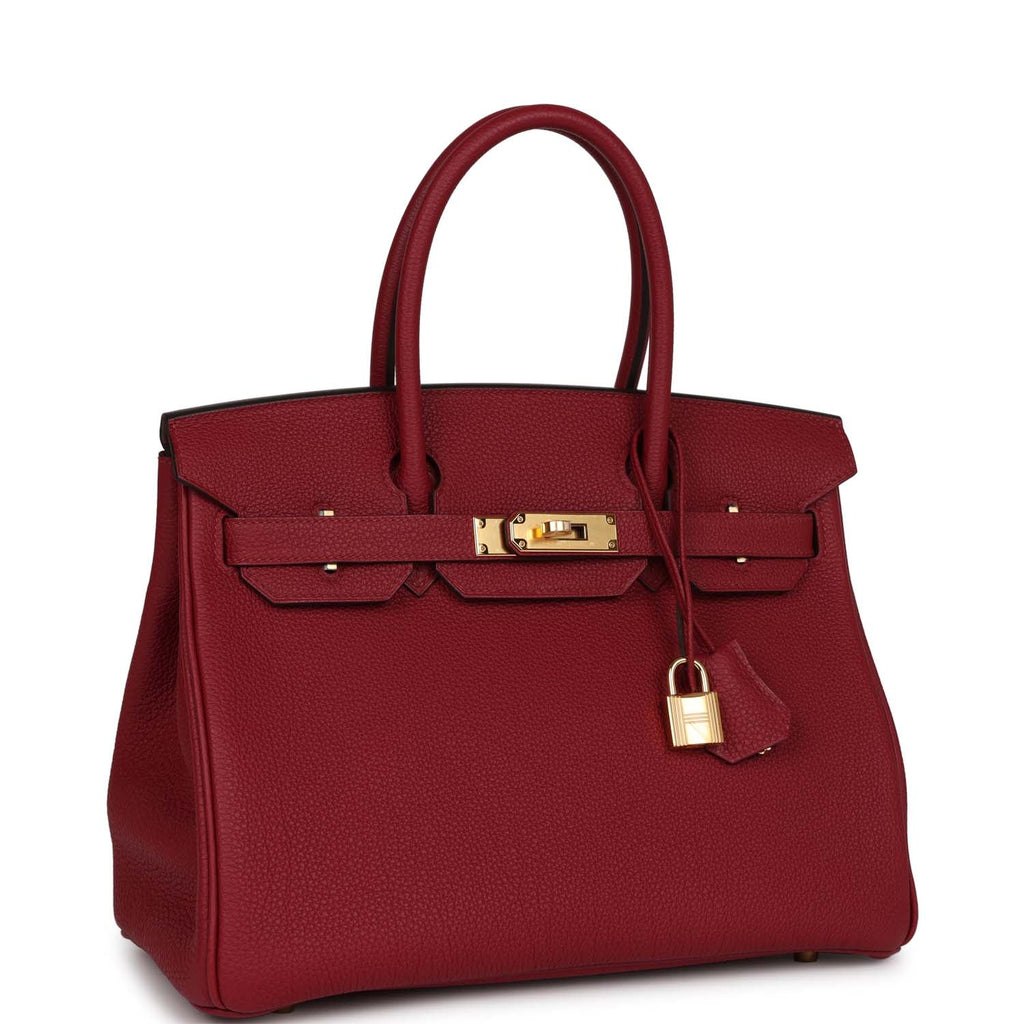 Rouge Grenat Togo Leather Bag X231041