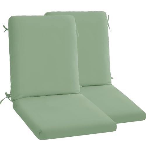 High Back Outdoor Chair Cushions 44''x20'' Waterproof Burgundy Z689