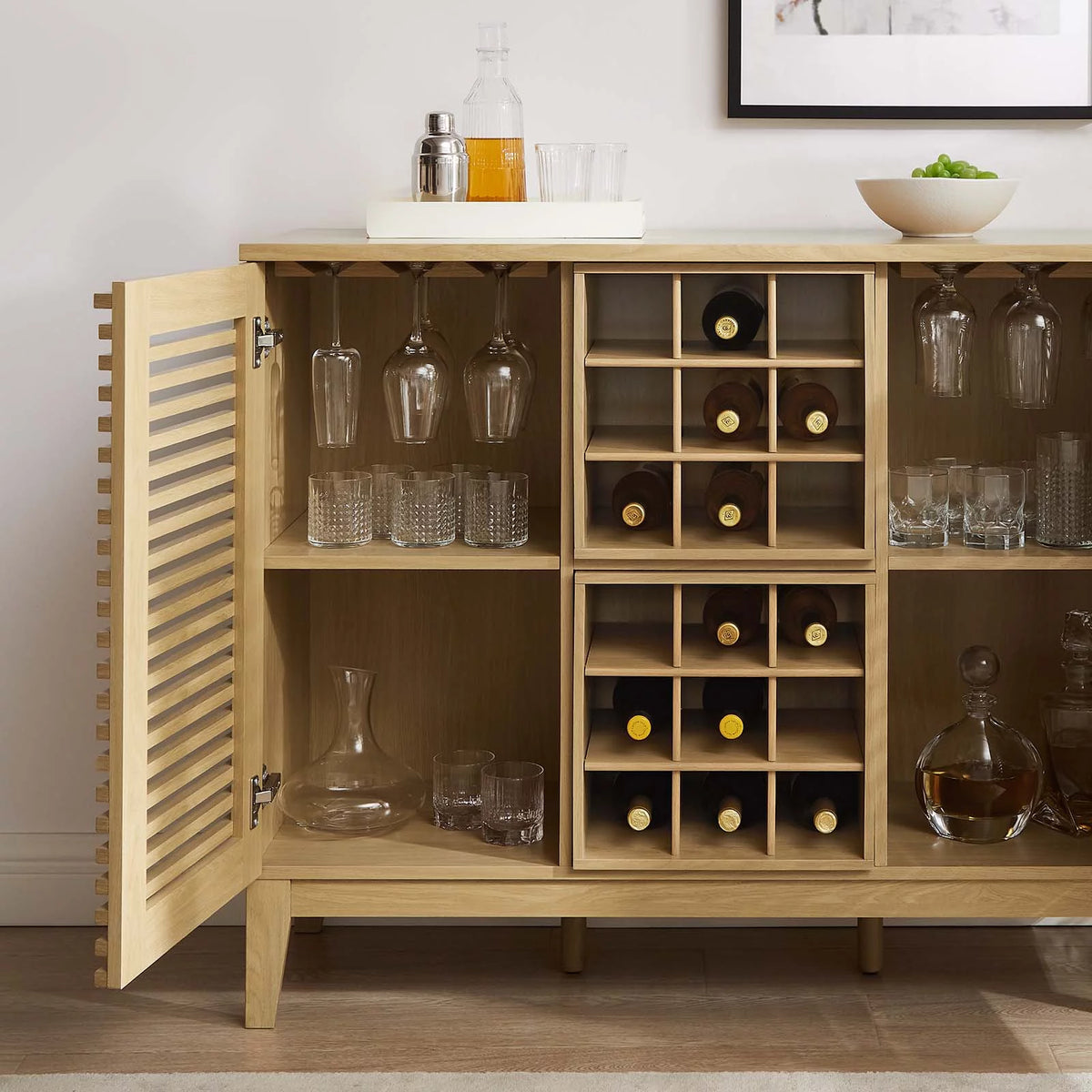 Oak Bar Cabinet I63665