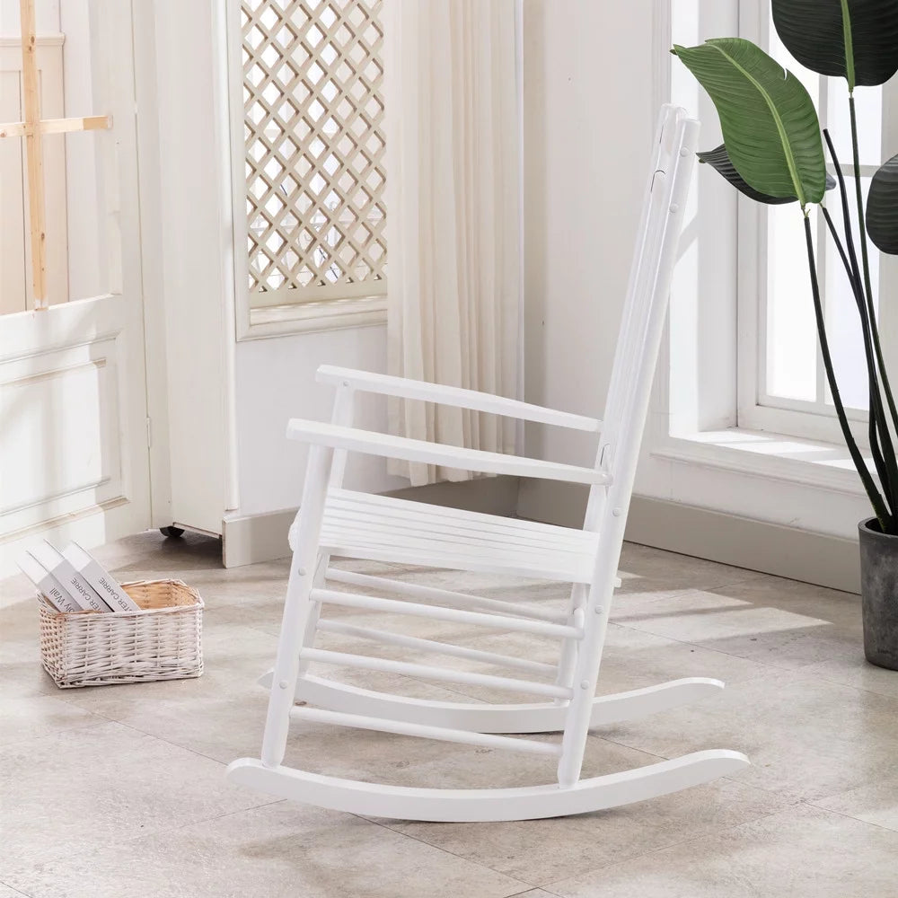White Wood Rocking Chair E57574