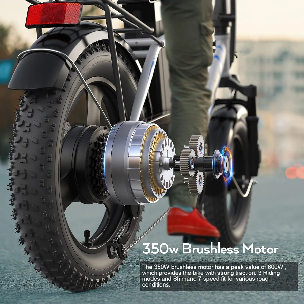 350W Fat Tire Folding Electric Bike A520