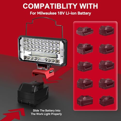 Portable LED Work Light 60W 6000LM Cordless Flood Lights U503033
