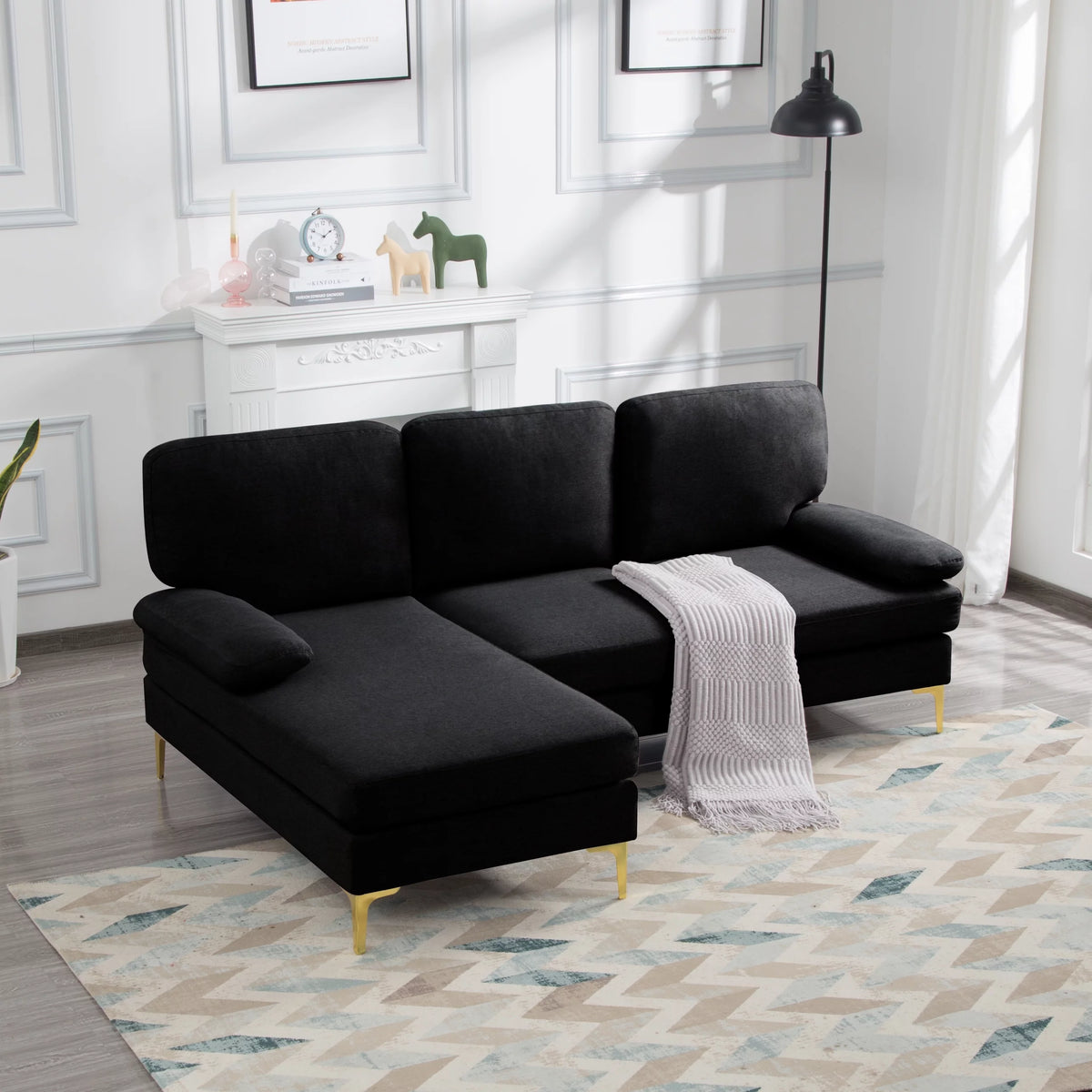 79.5 inch Left Hand Facing Sectional Sofa O9500