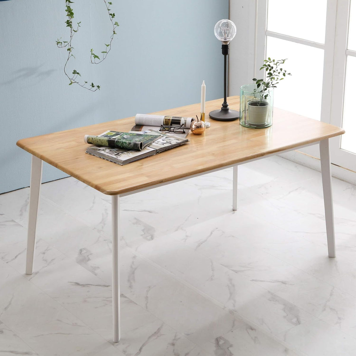 Dining Table Solid Rubber Wood H53935