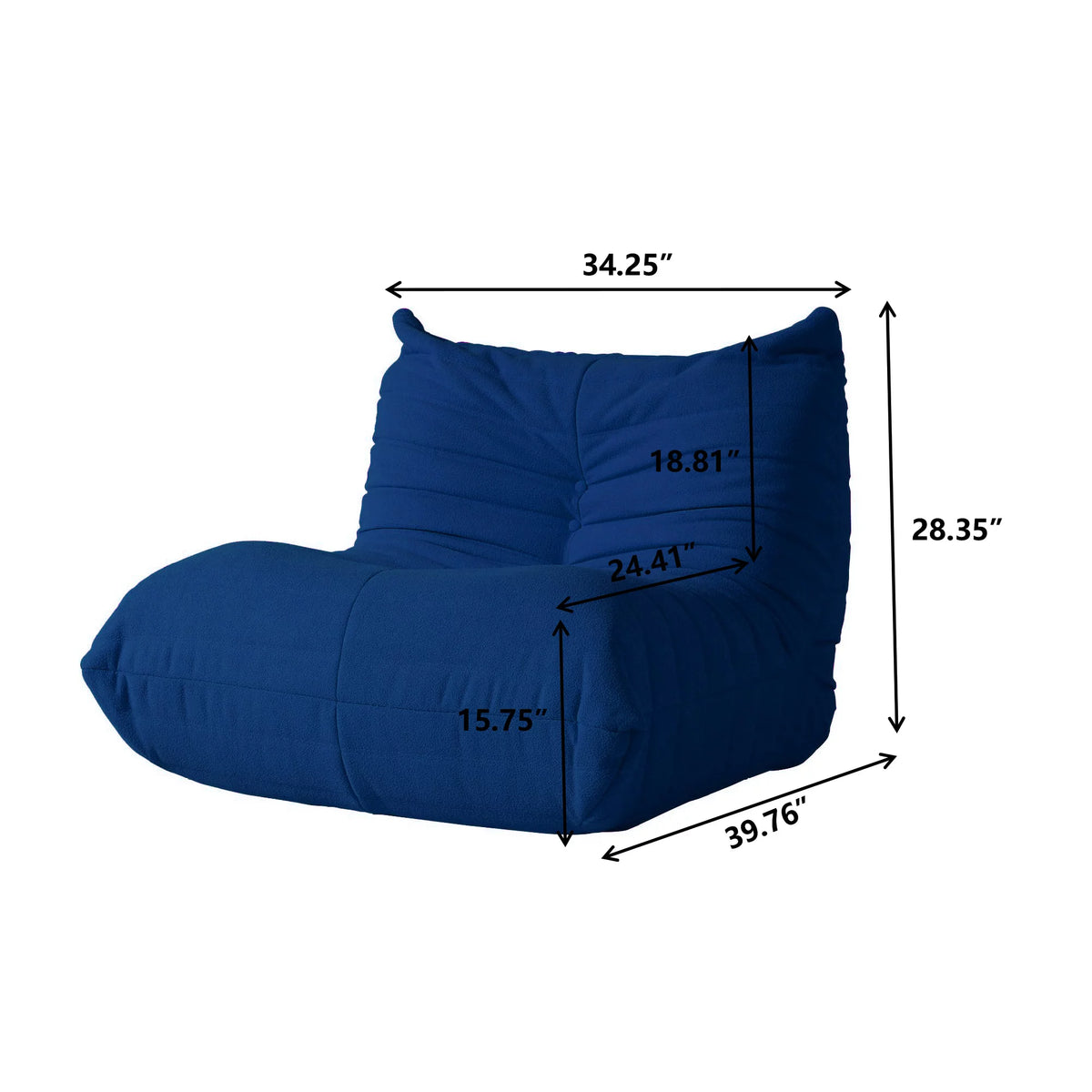 Blue Foam Single Seat Sofa Z2296