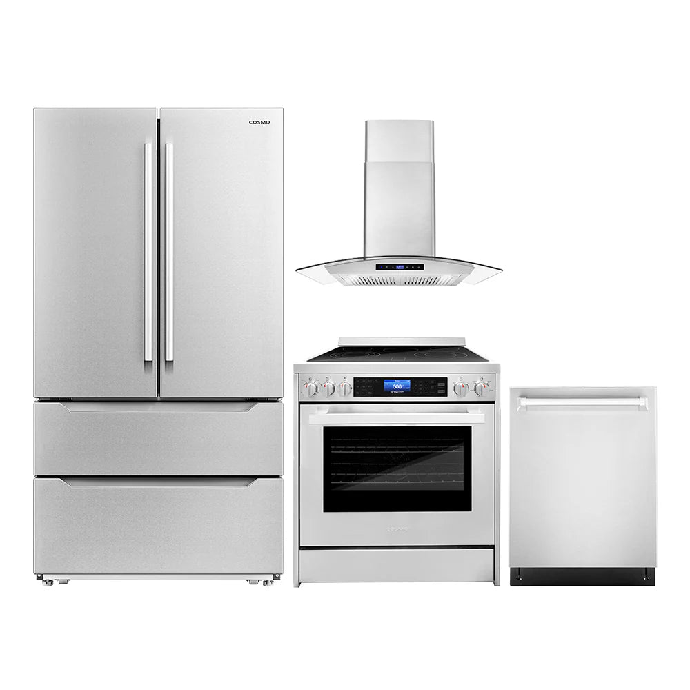 30 Electric Range, Wall Mount Range Hood, Refrigerator with Ice Maker and Dishwasher X330335