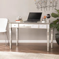 Silver Matte Mirrored Writing Desk P235