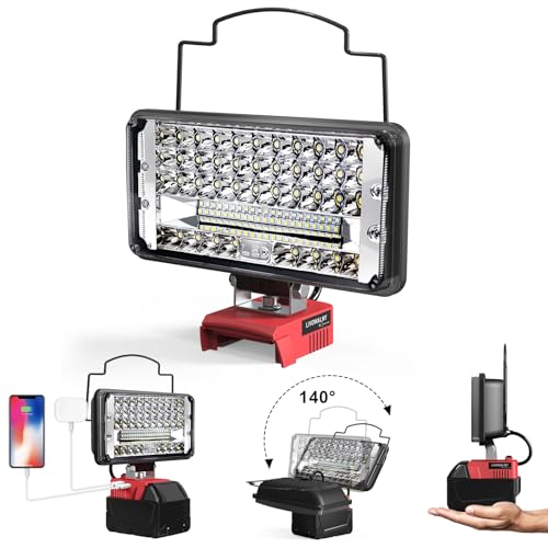 Portable LED Work Light 60W 6000LM Cordless Flood Lights U503033