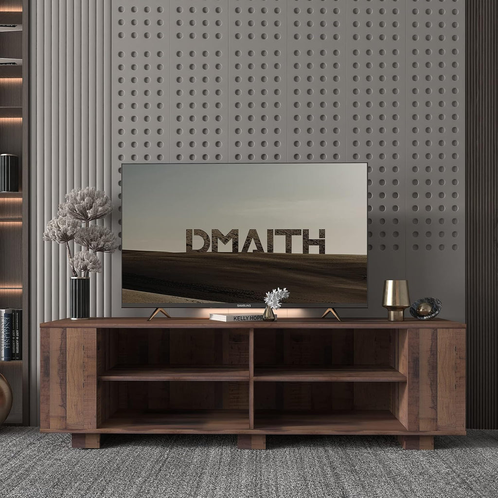White TV Stand with LED Lights B8537