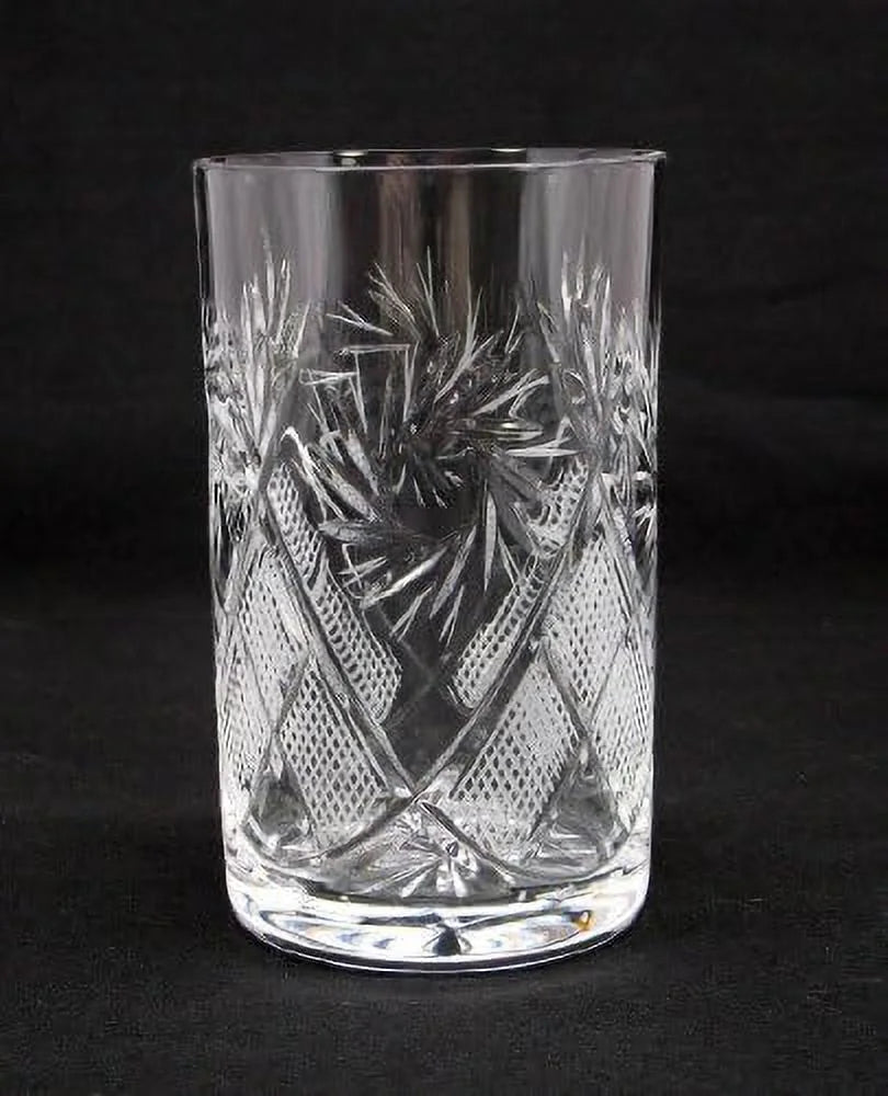 Russian Cut Crystal Drinking Glasses 250 Ml / 8.5 Oz Set Of 2 Y42752