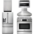 36 Gas Range, Range Hood, Microwave, Refrigerator, Dishwasher F585