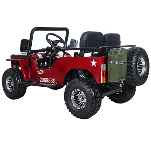 125cc Go Kart with 3-Speed Semi-Automatic Transmission and Reverse, 18" Aluminium Rim Wheels, Red Y129805