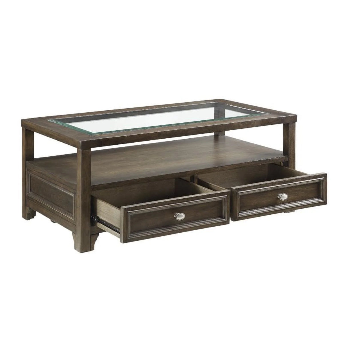 Wood 2 Drawer Coffee Table M5014