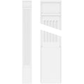 Fluted PVC Pilaster with Decorative Capital & Base (Pair) N2461