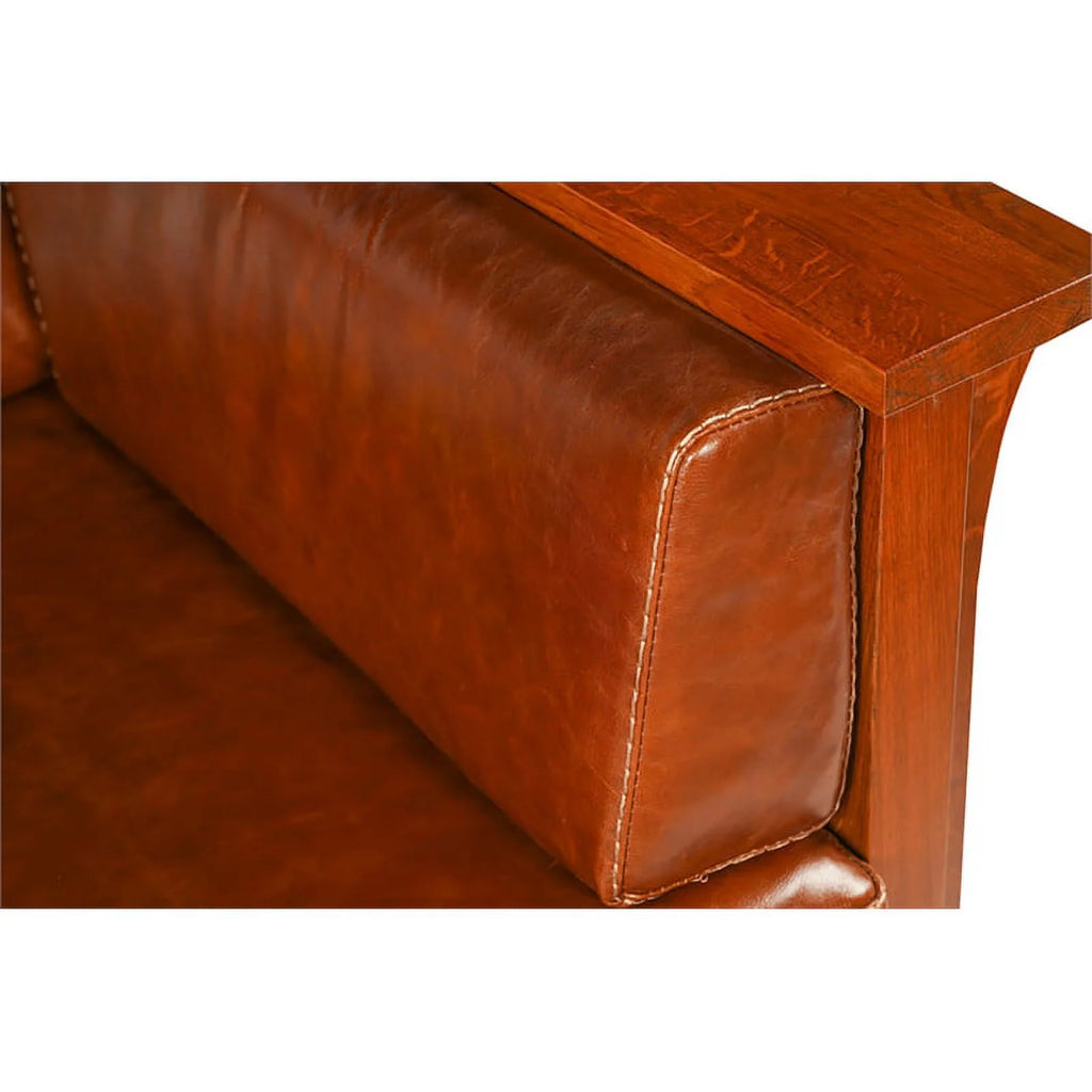 Leather Slat Side Arm Chair X433