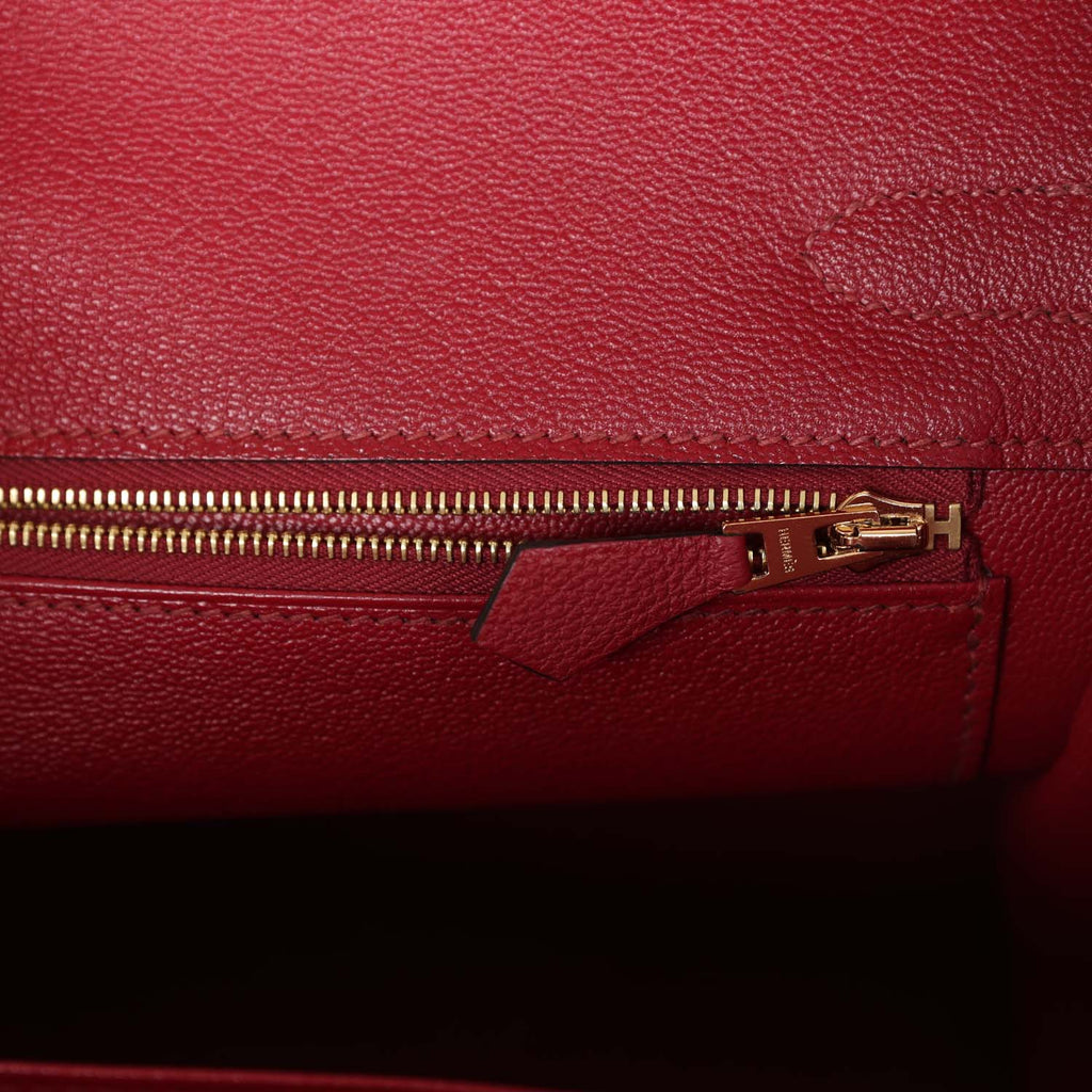 Rouge Grenat Togo Leather Bag X231041