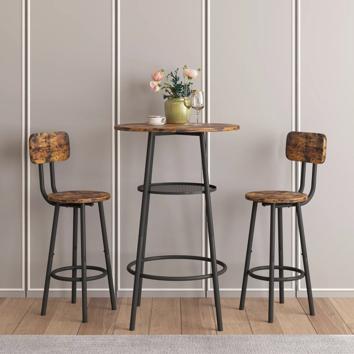Bar Table with 2 Bar Stools A571028
