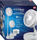 2-in-1 Adjustable Height 40 in. Foldable Portable Rechargeable Floor and Table Fan E4631