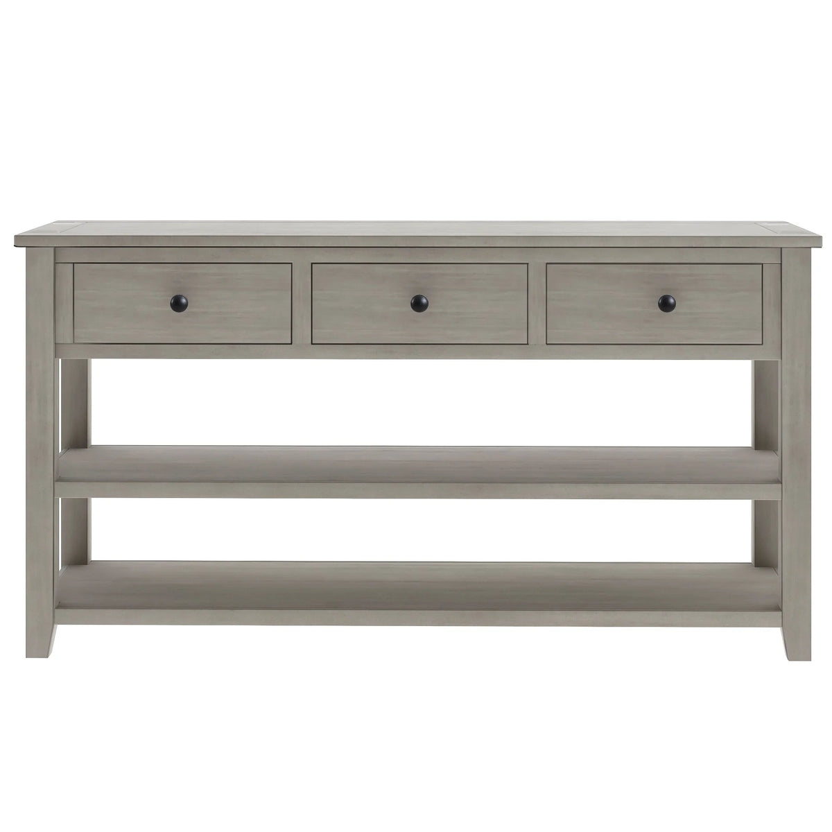 Solid Wood Console Table with Drawers and Shelves P3558