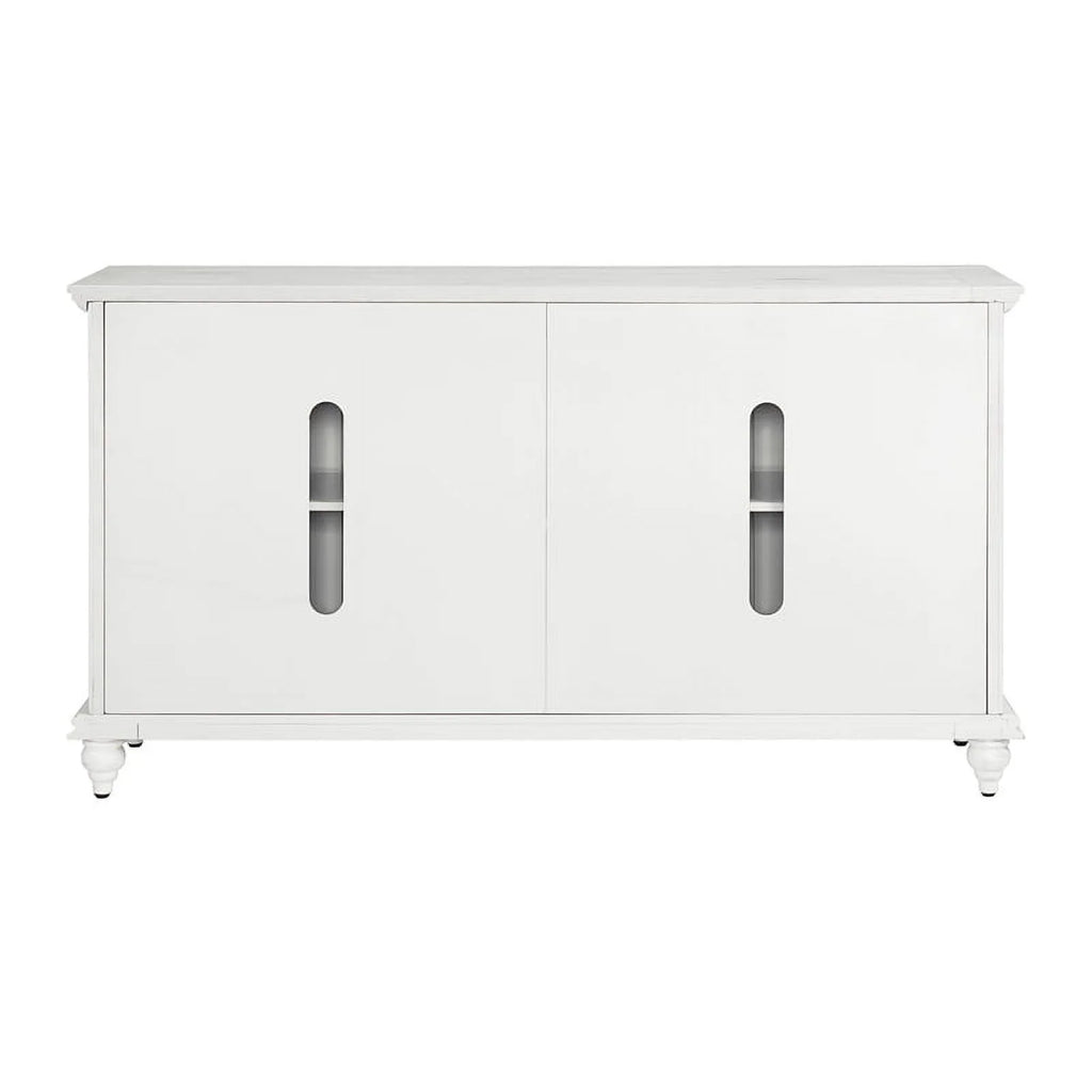 White Solid Wood 65" TV Stand I7971