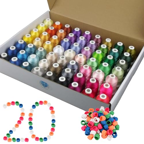 63 Colors Polyester Embroidery Machine Thread Kit 40 Weight M298380