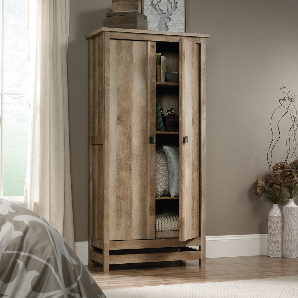 Lintel Oak Finish Storage Cabinet P17950