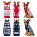 2 Pcs Christmas Dog Sweater Warm Winter Dog Hoodie R209